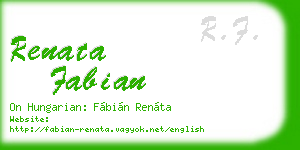 renata fabian business card