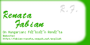 renata fabian business card